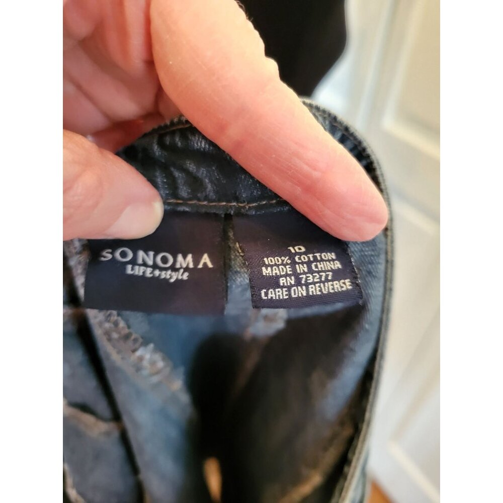 Sonoma Y2K A Line Full Mini Skirt Medium Wash 10 Boho 00s 2010 Retro Western - Picture 7 of 7